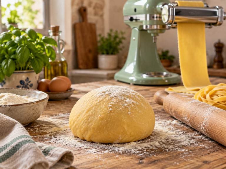 Pâte fraîche maison pour ravioles et pâtes
